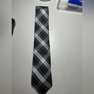 Jones New York Black and White Checkered Tie